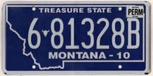 Montana car license plate #6-81328B