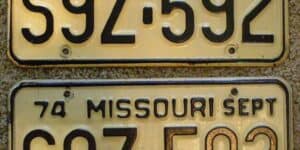 Missouri 1974 car license plate pair #S9Z-592