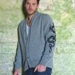 Knitted man's cardigan