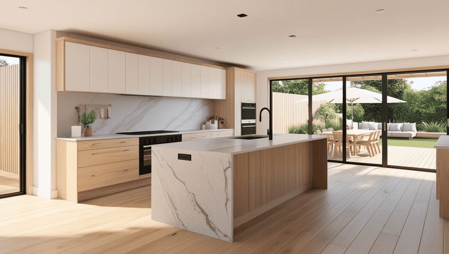 open plan kitchen design