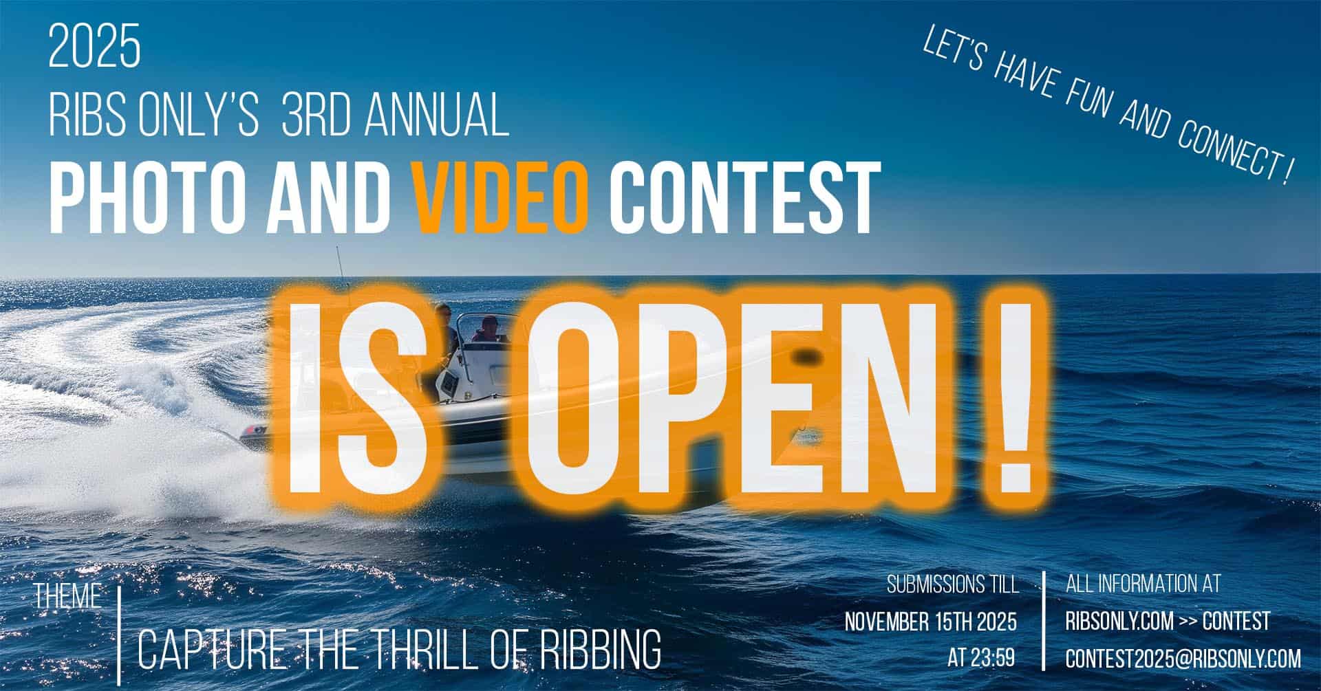 How to Enter The 3rd Annual RIB Photo and Video Contest 2025 is Open @ RIBs ONLY - Home of the Rigid Inflatable Boat