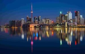 Skyline of Toronto, Canada — a pet-welcoming city for international relocation with dogs and cats.