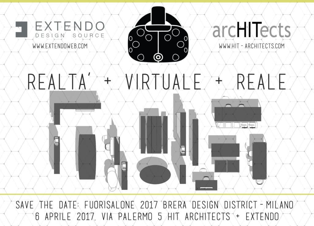 Grafica - Save The Date: Giovedì 6 Aprile 2017 Al Fuorisalone 2017 In Via Palermo 5 Architects Sarà Ospite Nello Spazio-Appartamento Extendo.