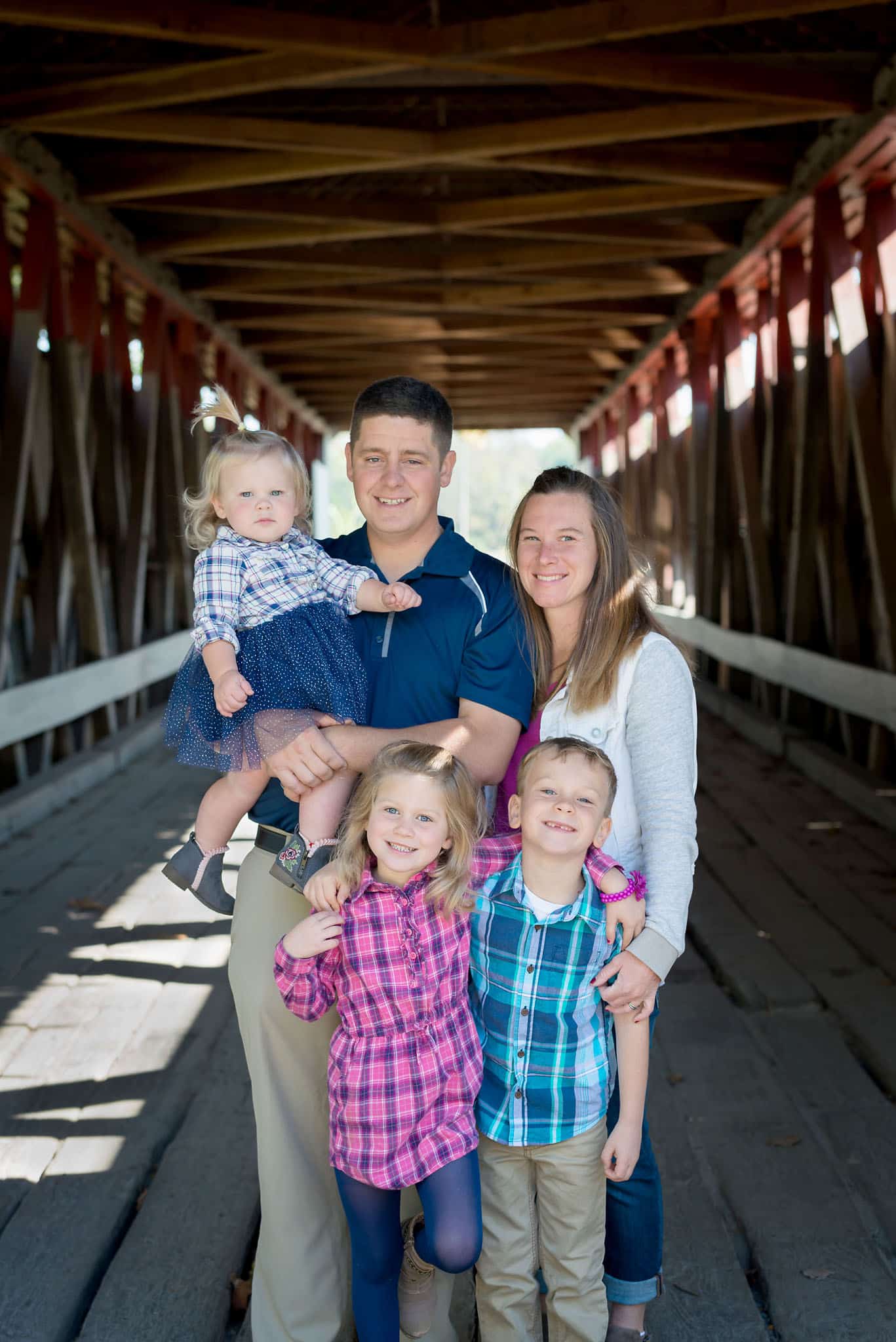Spencerville Covered Bridge, Spencerville, Indiana Family Photography by Kasey Wallace Photography