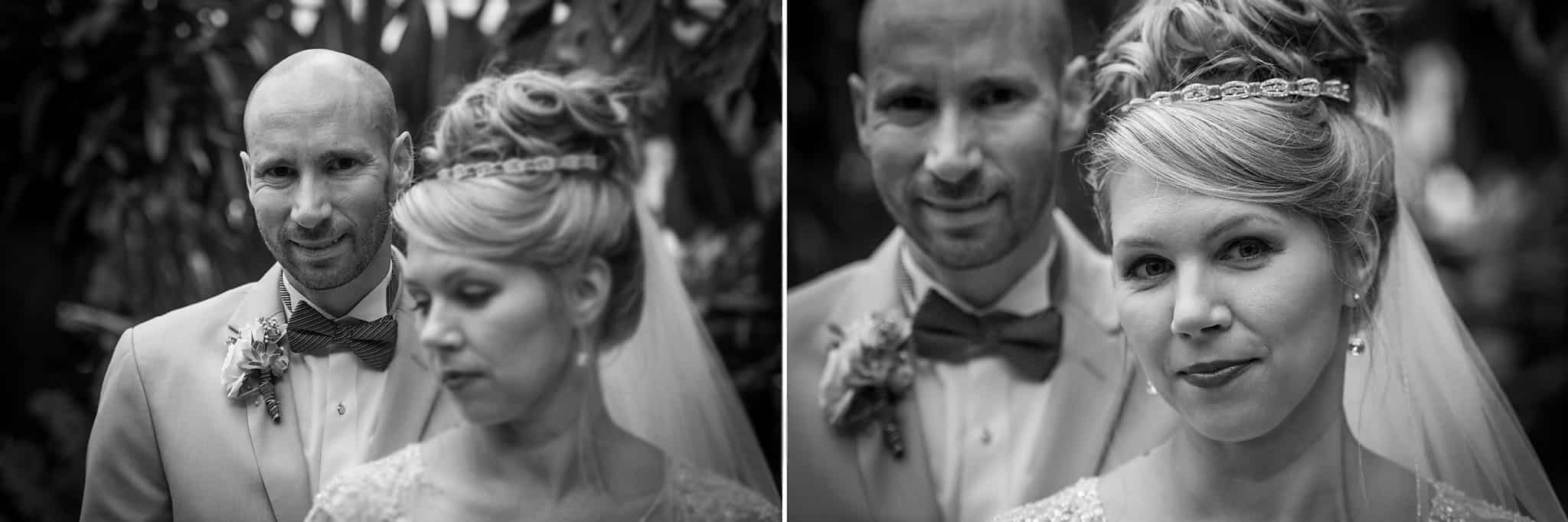 Wedding photography at the Foellinger-Freimann Botanical Conservatory in downtown Fort Wayne, Indiana by Kasey Wallace Photography