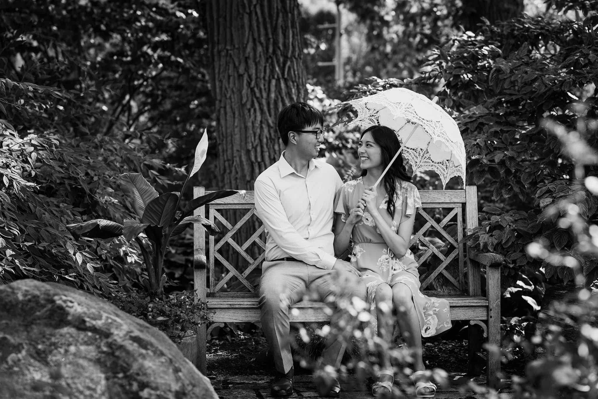 Engagement session at Wellfield Botanic Gardens in Elkhart, Indiana by Kasey Wallace Photography