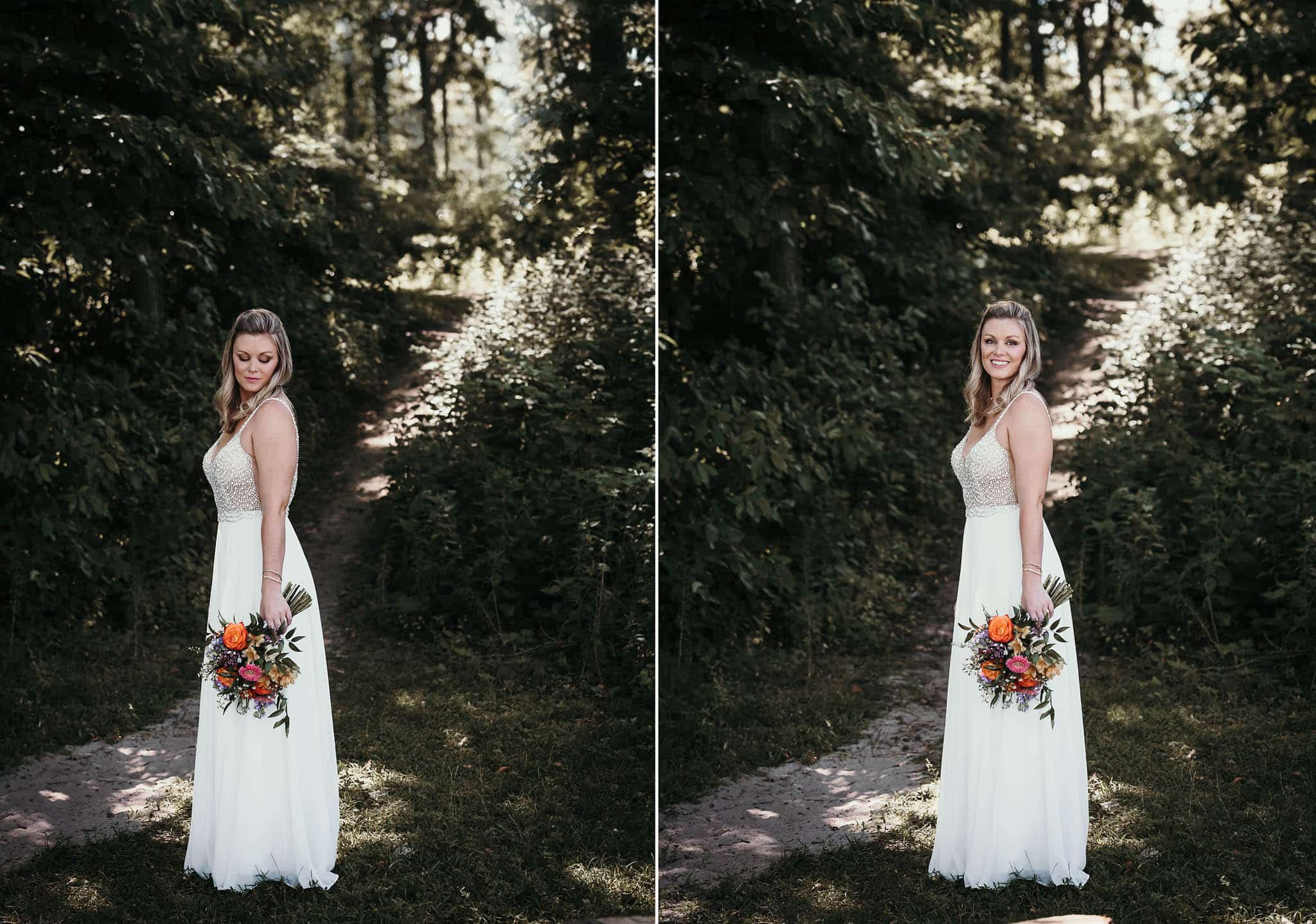 Intimate summer wedding at Clear Lake, Indiana wedding photography by Kasey Wallace Photography