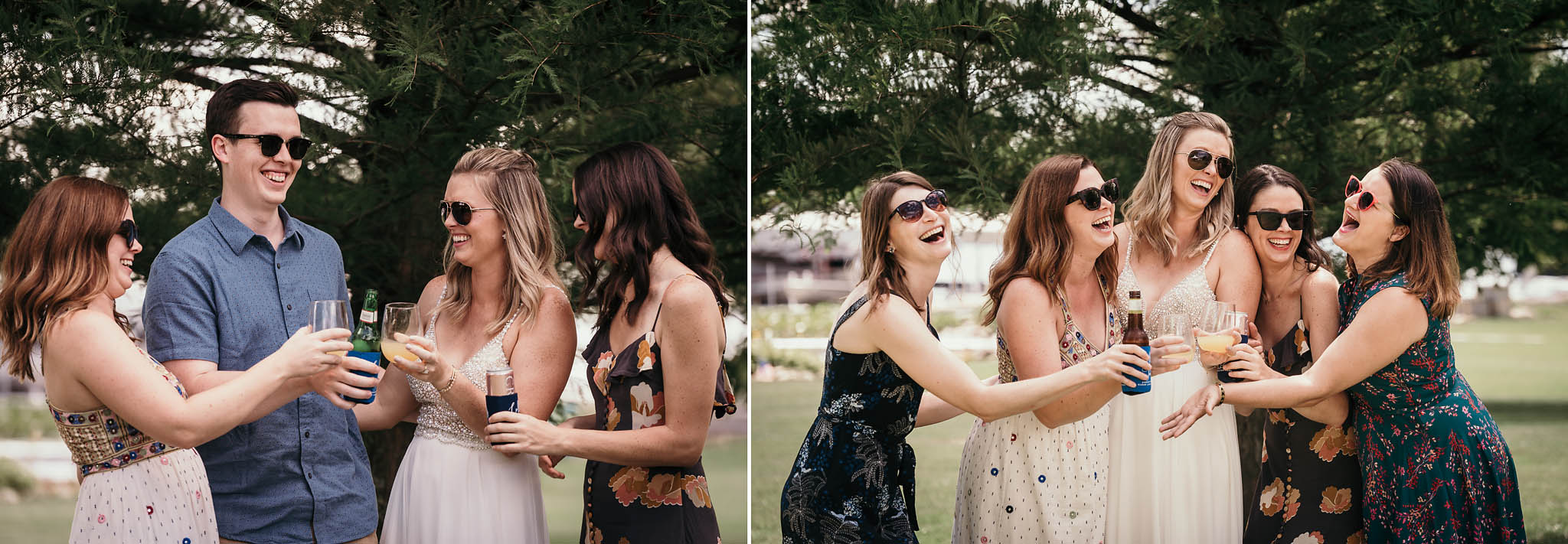 Intimate summer wedding at Clear Lake, Indiana wedding photography by Kasey Wallace Photography