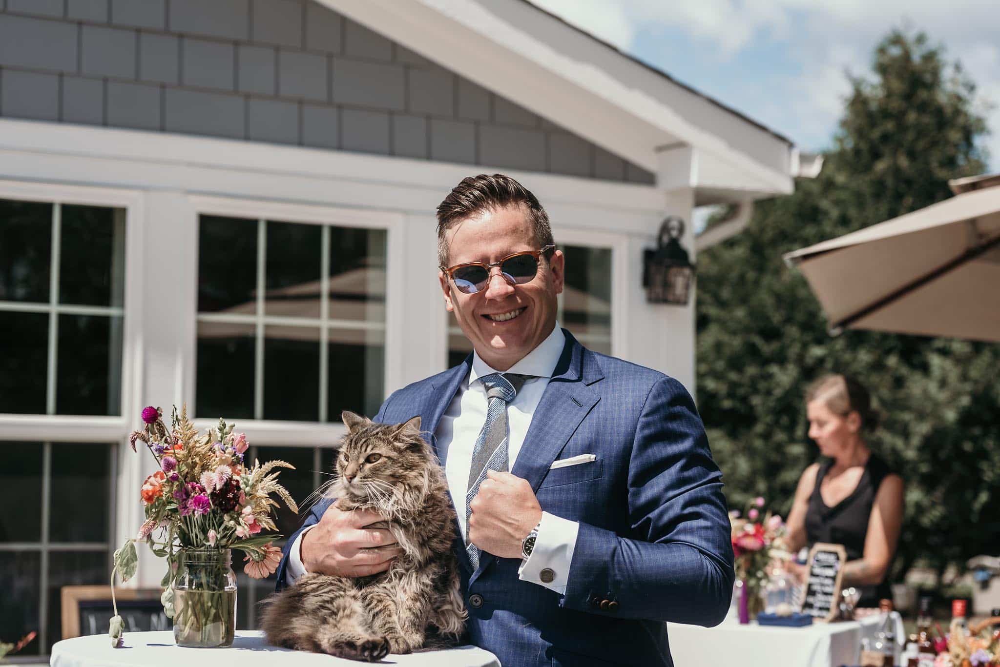 Intimate summer wedding at Clear Lake, Indiana wedding photography by Kasey Wallace Photography