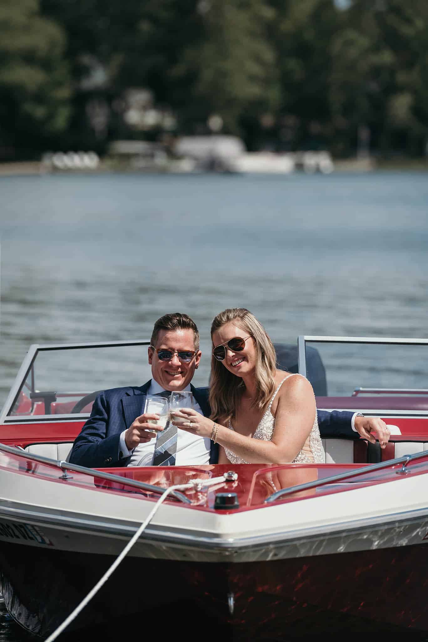 Intimate summer wedding at Clear Lake, Indiana wedding photography by Kasey Wallace Photography