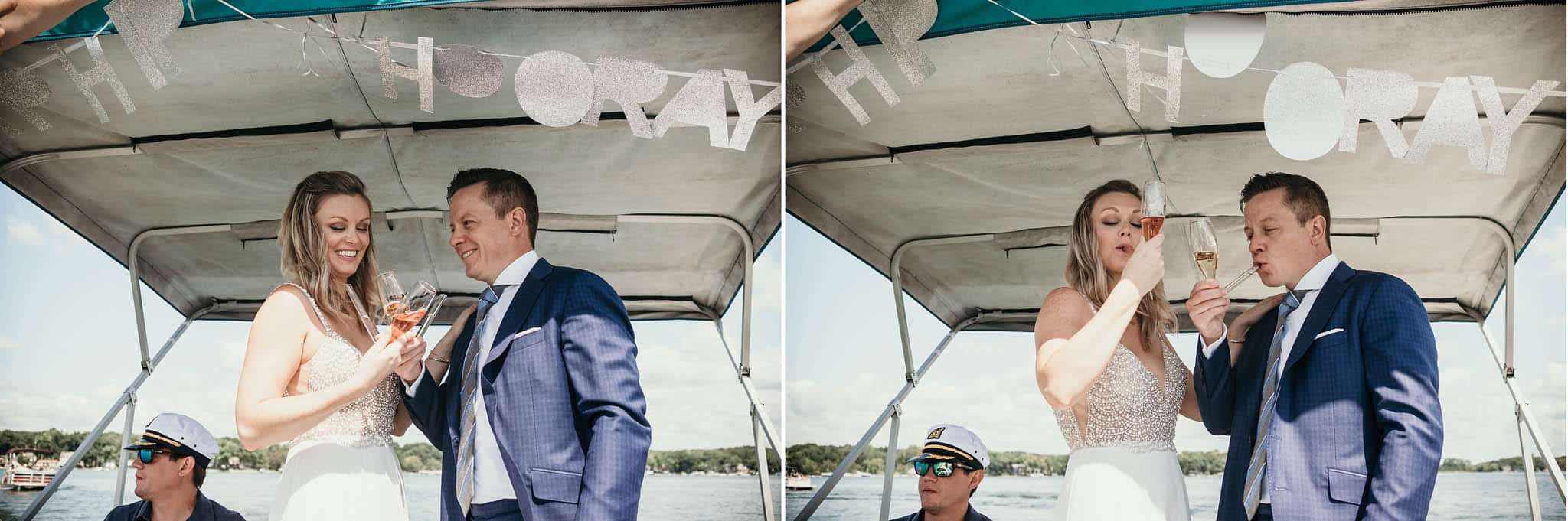 Intimate summer wedding at Clear Lake, Indiana wedding photography by Kasey Wallace Photography