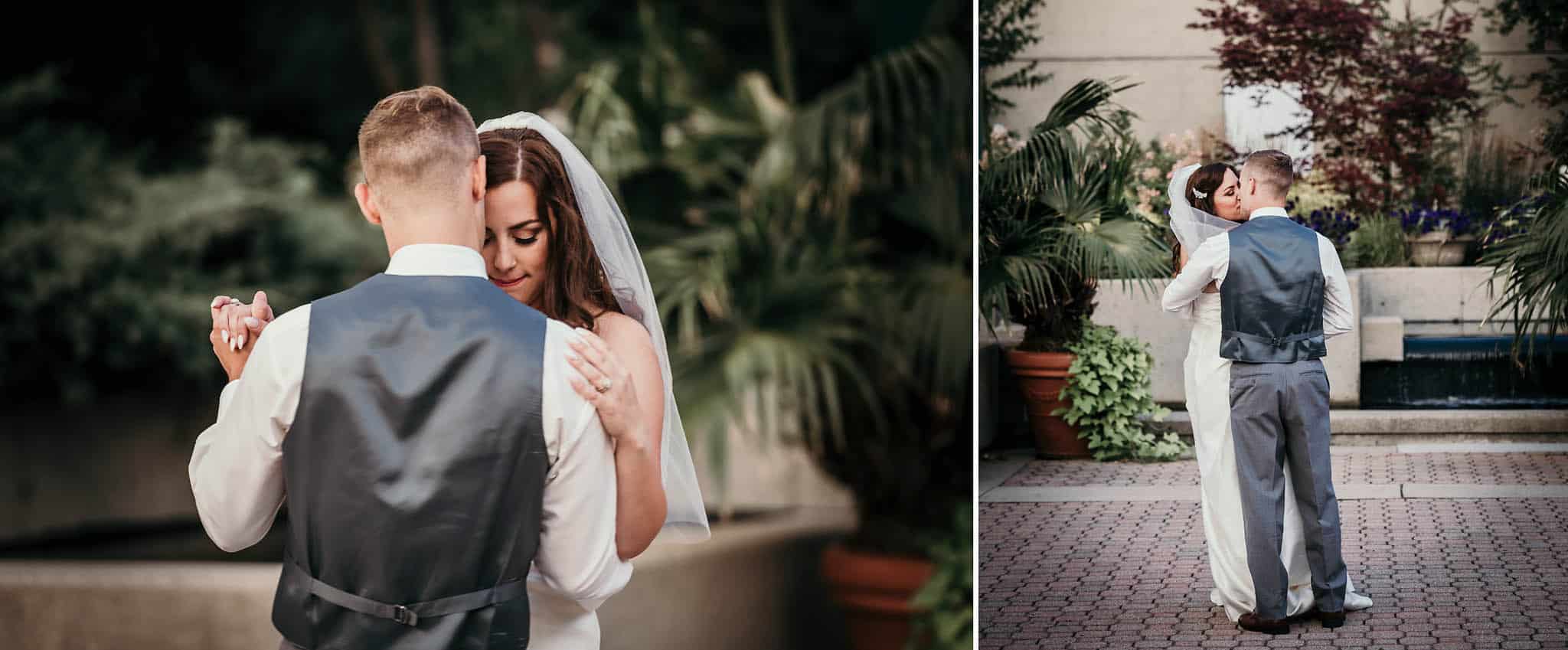 Art Deco inspired summer wedding at the Foellinger-Freimann Botanical Conservatory in Fort Wayne, Indiana by Kasey Wallace Photography