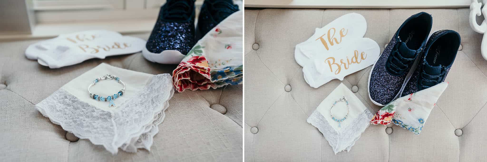 Diptych of bridal details