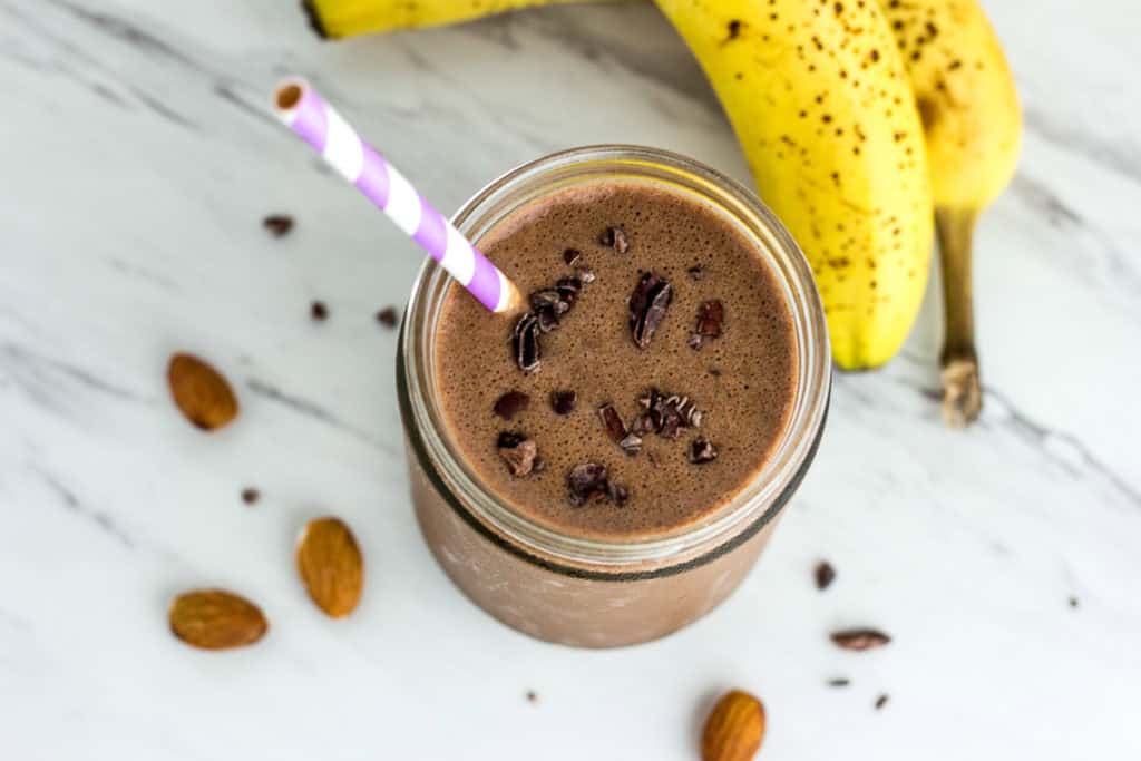 smoothie shot close up