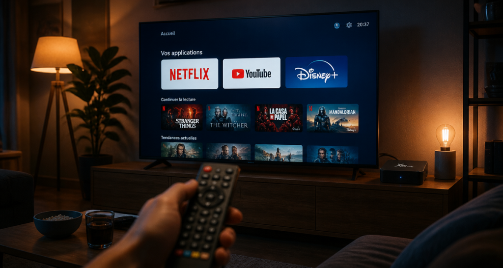 boîtier smart tv comment ça marche télécommande salon