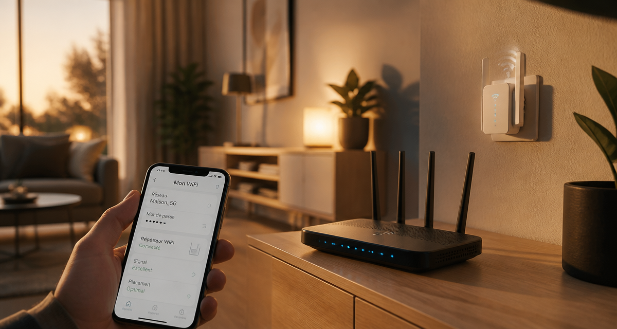 comment brancher un répéteur wifi salon moderne