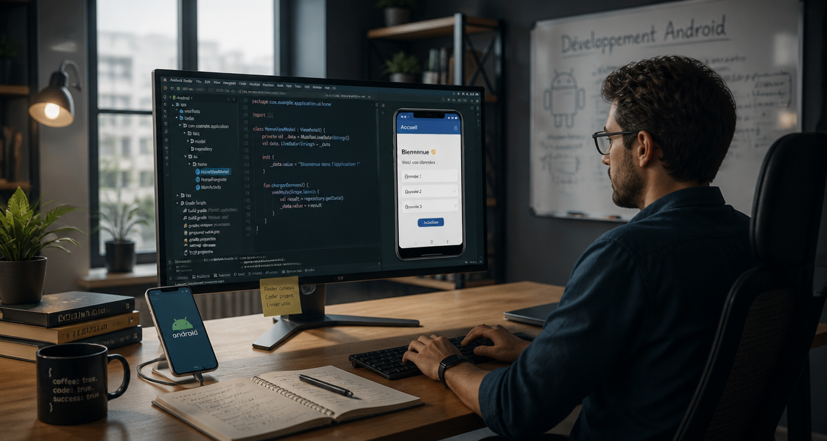Développement Android sur Android Studio avec code Kotlin