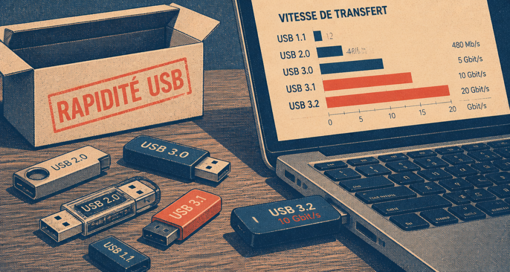 rapidite cle usb graphique transfert