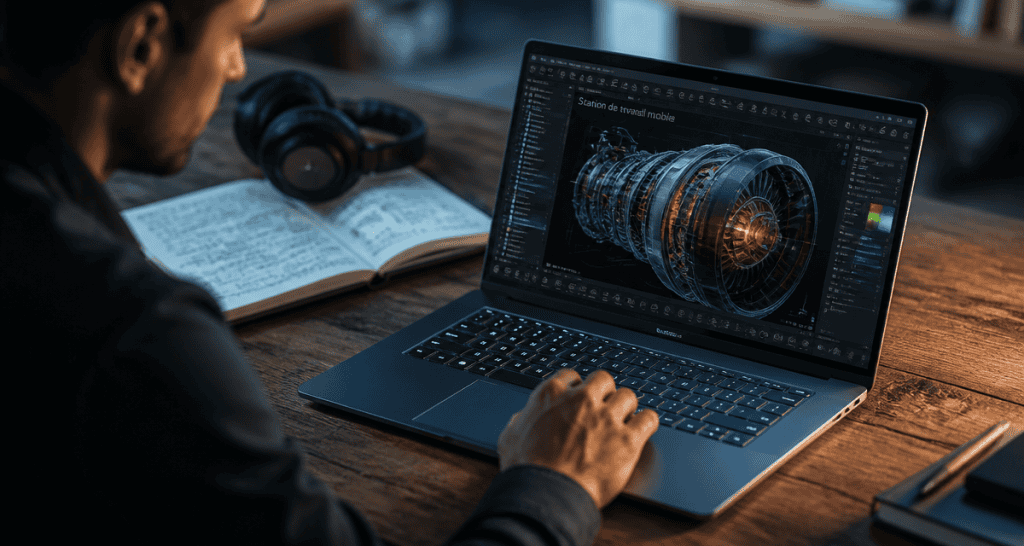 Station de travail PC portable haut de gamme avec logiciel 3D