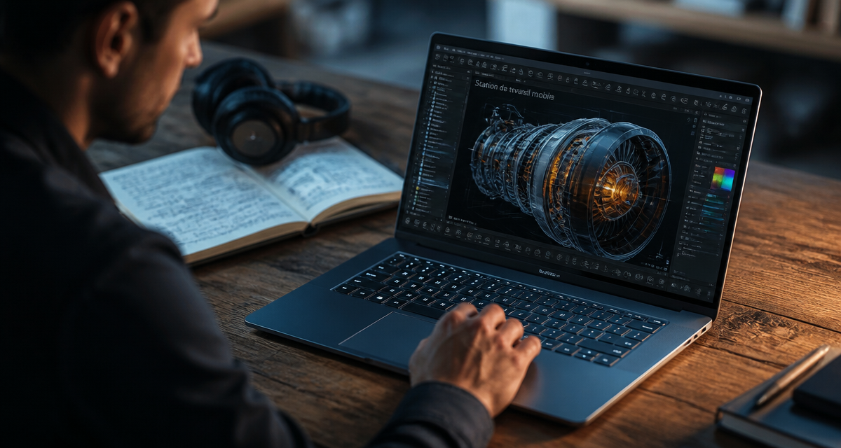 Station de travail PC portable haut de gamme avec logiciel 3D