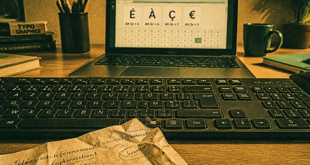 Caractères spéciaux clavier azerty sur clavier AZERTY avec raccourcis