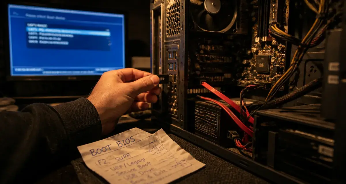 Comment installer windows sur un nouveau pc : clé USB boot et réglages BIOS