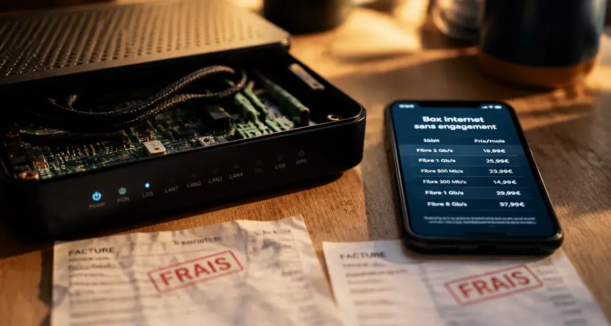 Comparateur box internet sans engagement : frais 49 € et critères