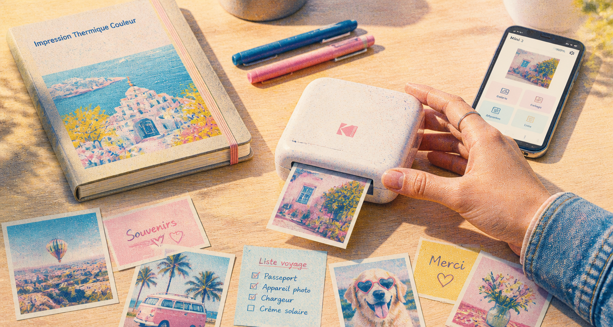 Mini imprimante thermique couleur avec photos et carnet