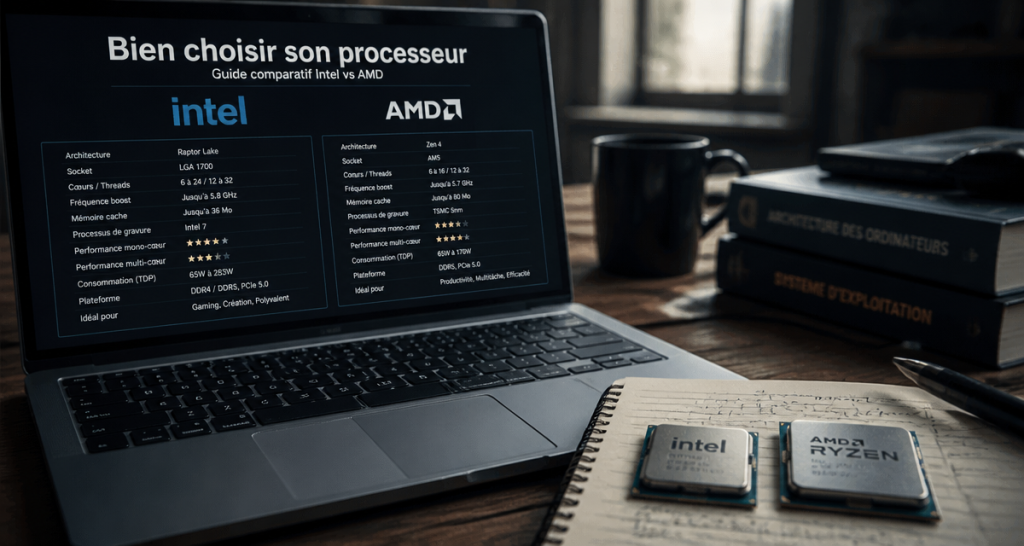 PC portable quel processeur comparatif visuel