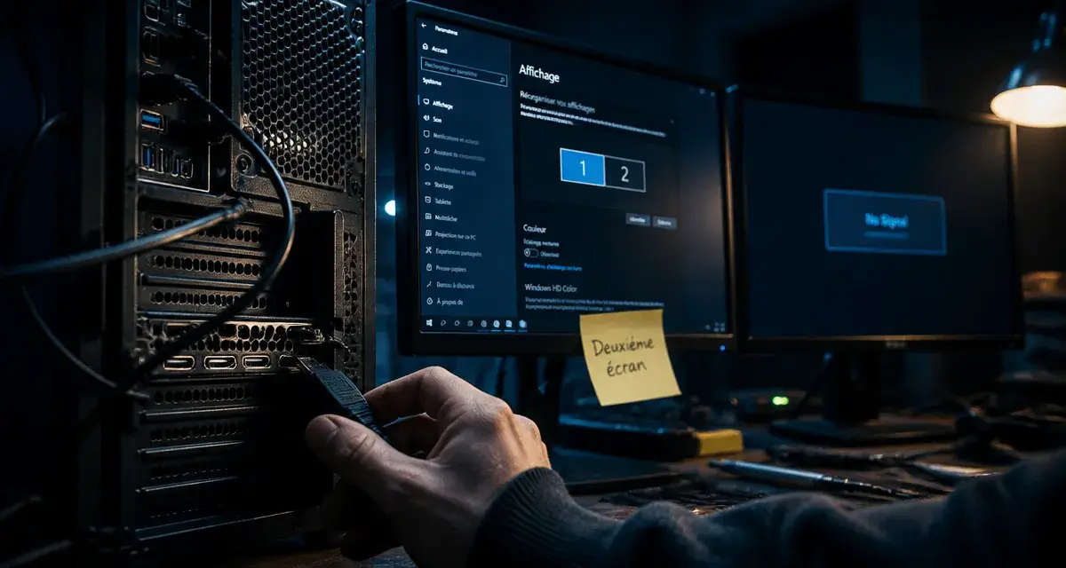 Problème affichage double écran windows 10 : double écran détecté