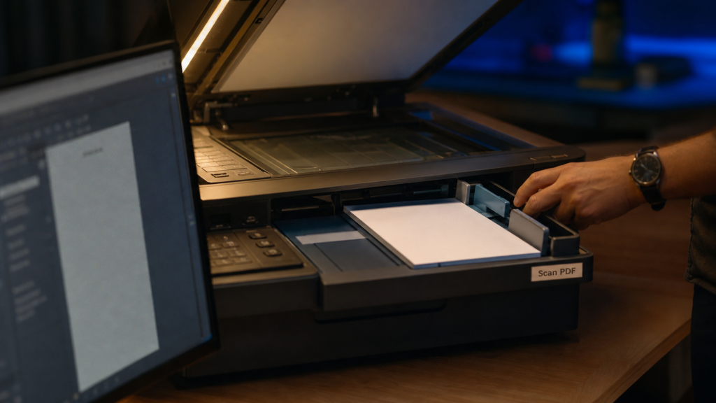Scanner un document avec une imprimante : aperçu scan PDF sur écran
