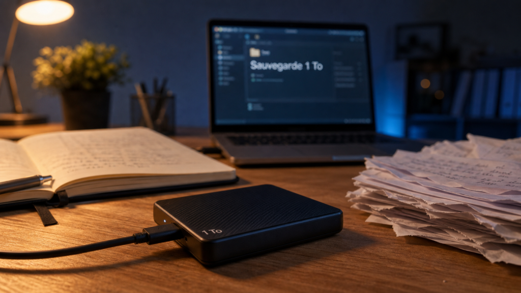 1to disque dur externe USB-C sur bureau