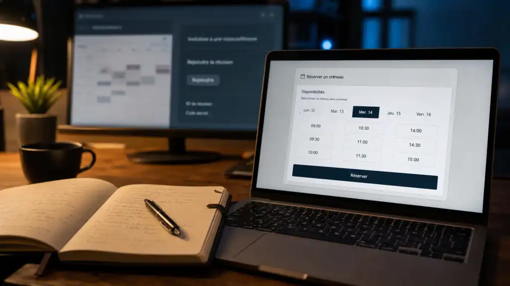 calendly avis : réservation en ligne sur ordinateur et créneaux
