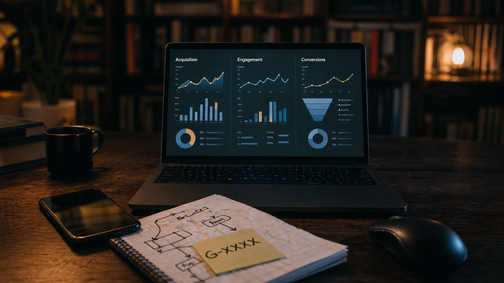 Comment utiliser Google Analytics : tableau acquisition engagement conversions