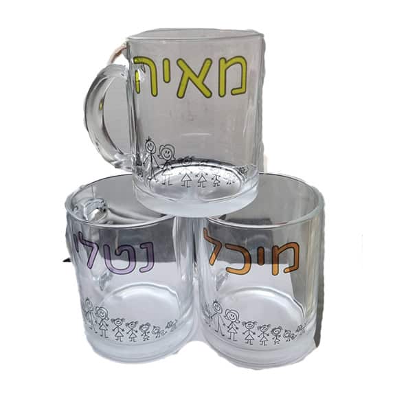 הדפסה על כוסות זכוכית שקופה - Image 11