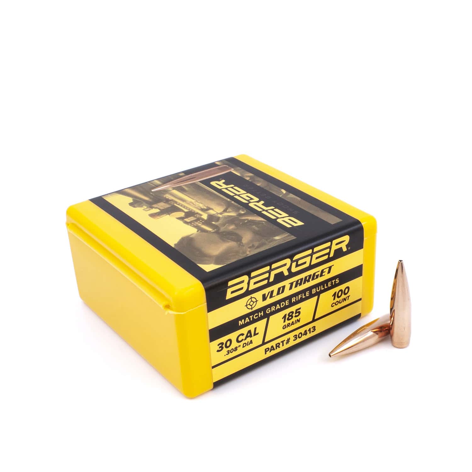 Berger Target Bullets .30 Caliber (.308) 185 gr VLD Target- 100 - Image 3