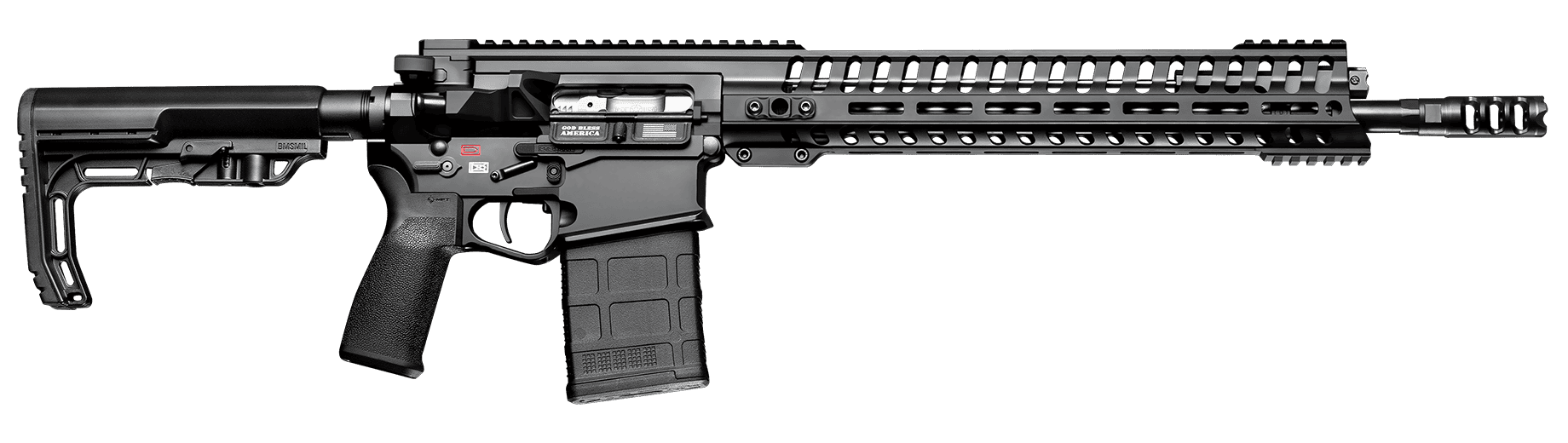 POF - Revolution Piston .308 Rifle, 18.5" Barrel, 14.5" M‐LOK EDGE Rail, Rifle Length Piston System - BLACK ANODIZED - 01804