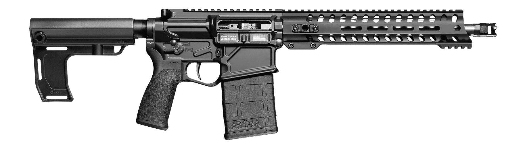 POF - Rogue .308 WIN, 12.5" Stainless Barrel, W/PINNED/WELDED MUZZLE DEVICE - BLACK ANODIZED - 01875