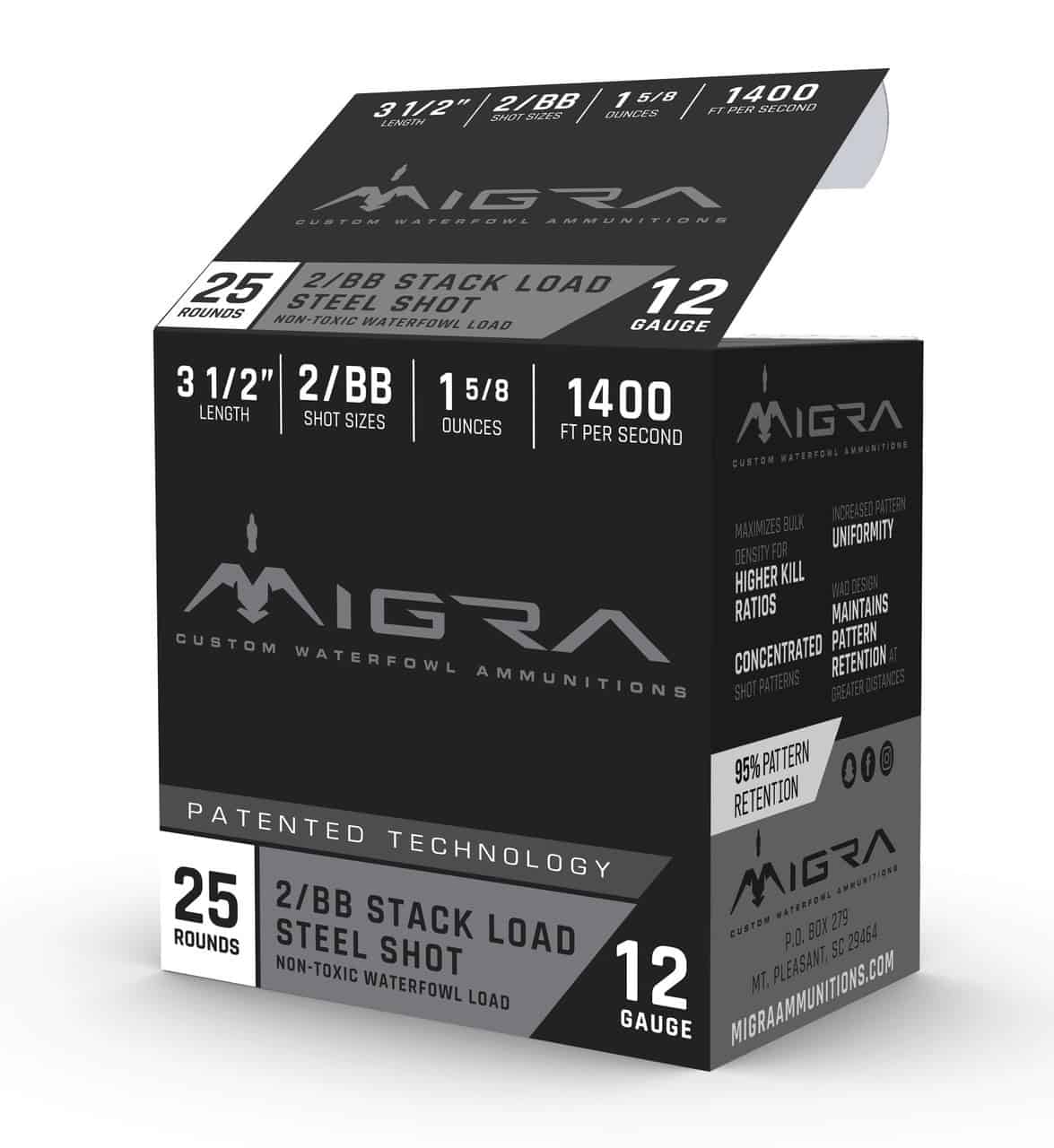 Migra 2/BB Shot 12 GAUGE 3.5-INCH Steel Staxd Load - 1 Shot Guns
