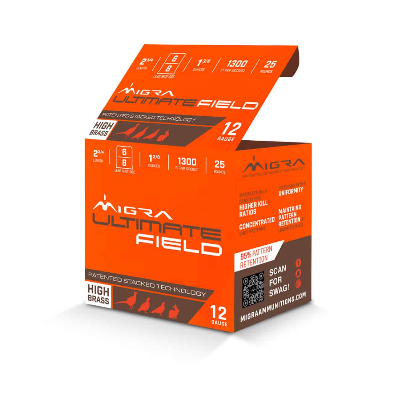 Migra 6/8 Shot 12 GAUGE 2 3/4-INCH Lead Staxd Load