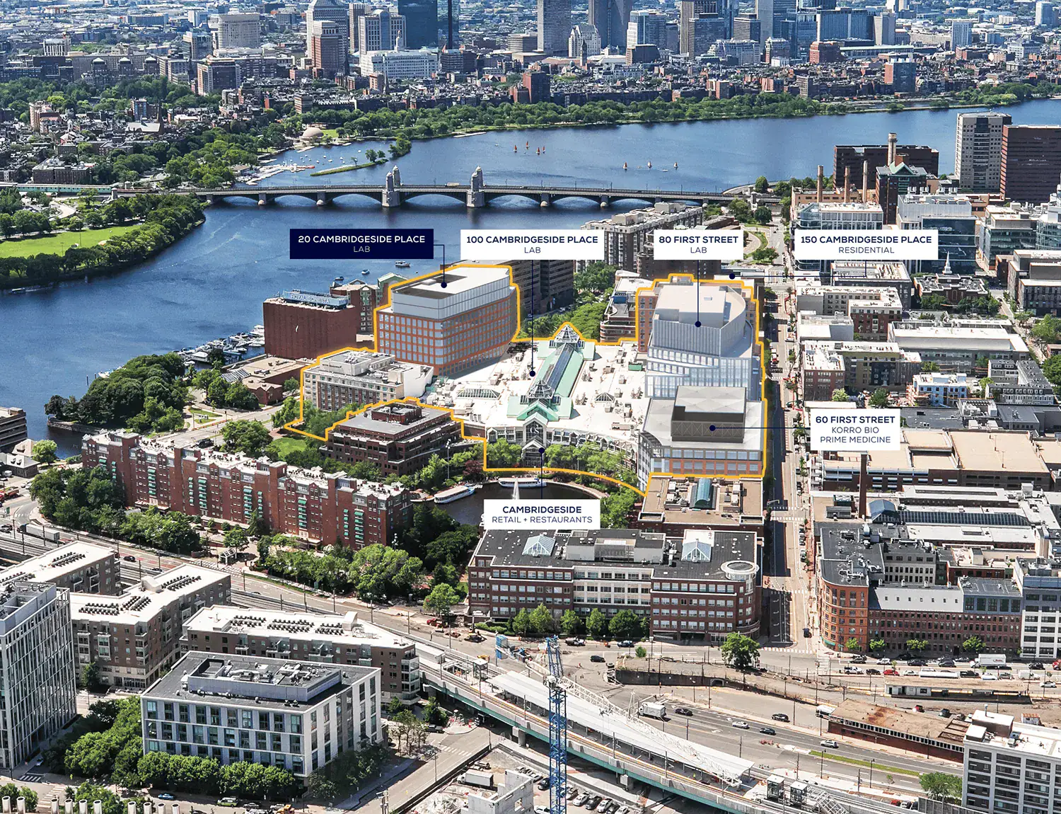 Aerial view Cambridgeside
