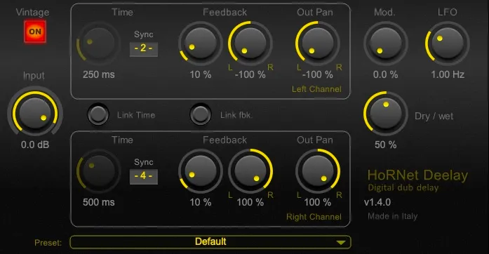 What Is A Delay Plugin And How To Use It 6 HoRNet Deelay Interface