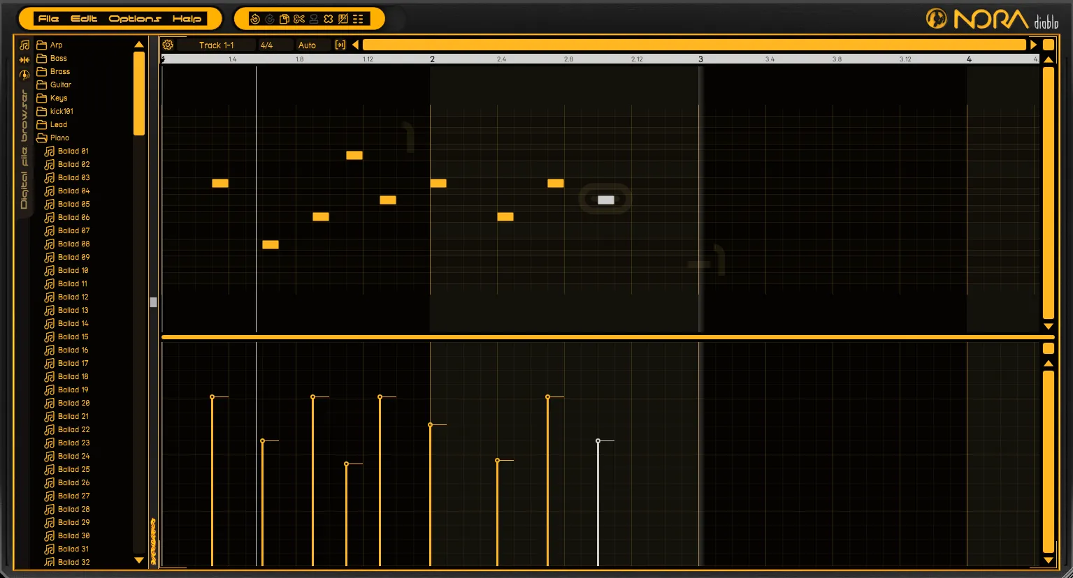 Nora Sequencer interface