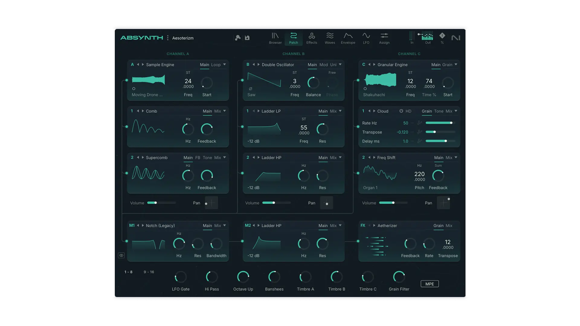Absynth 6 Interface