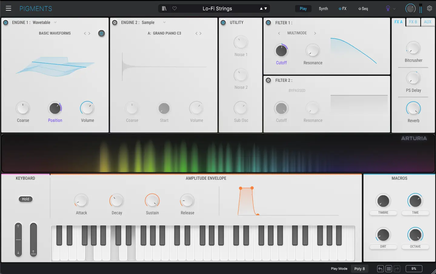 Arturia Pigments Interface Play