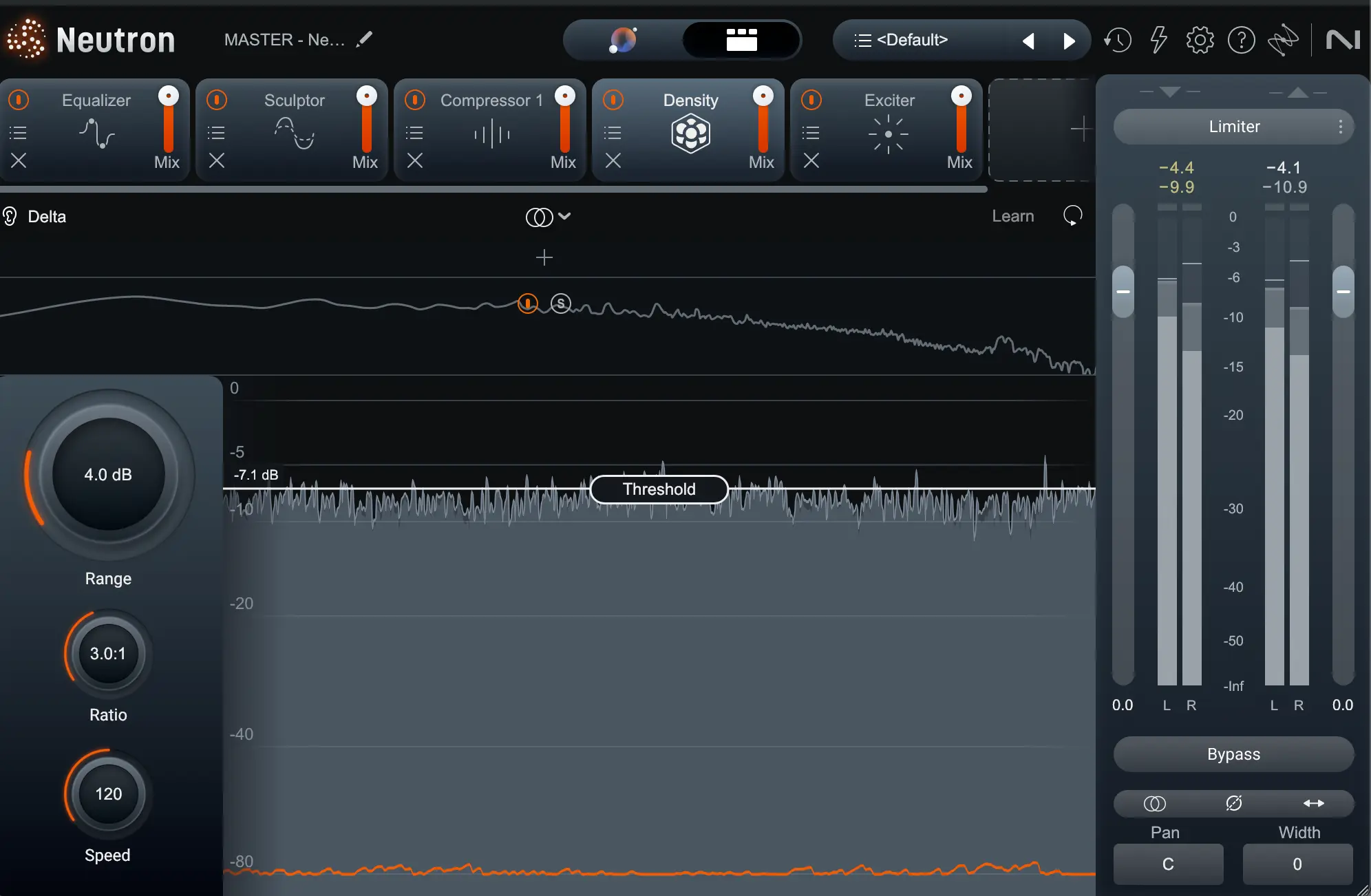 iZotope Neutron 5 Density Interface