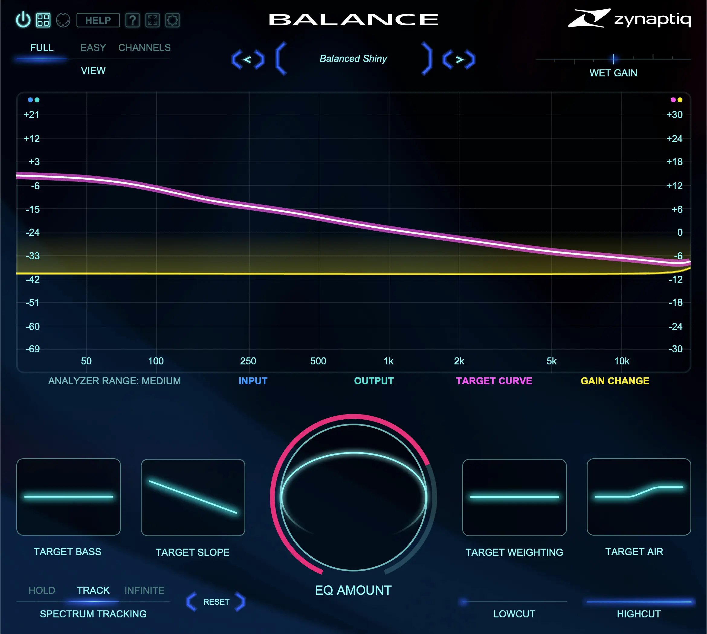 Zynaptiq BALANCE Full Interface