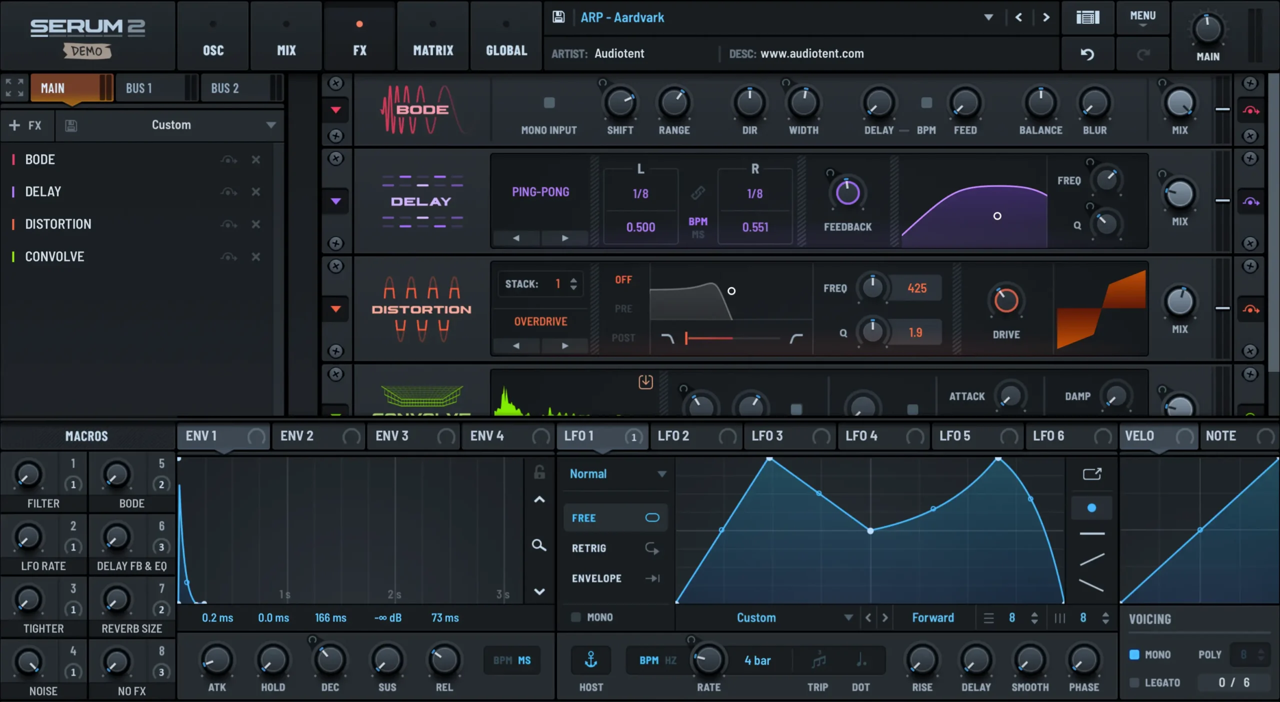 Xfer Serum 2 interface FX