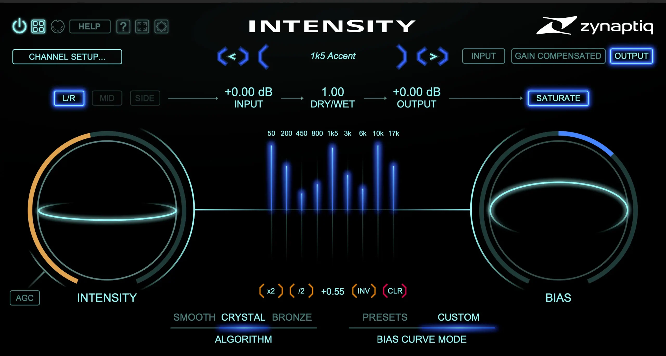 Zynaptiq INTENSITY 2 – The Surgical Enhancer Gets Sharper 1 Zynaptiq Intensity 2 Custom settings