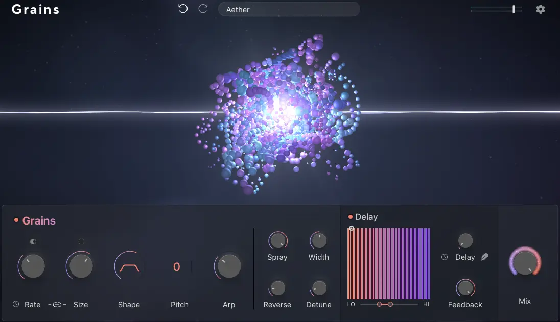Lunacy Beam v2 Grains interface